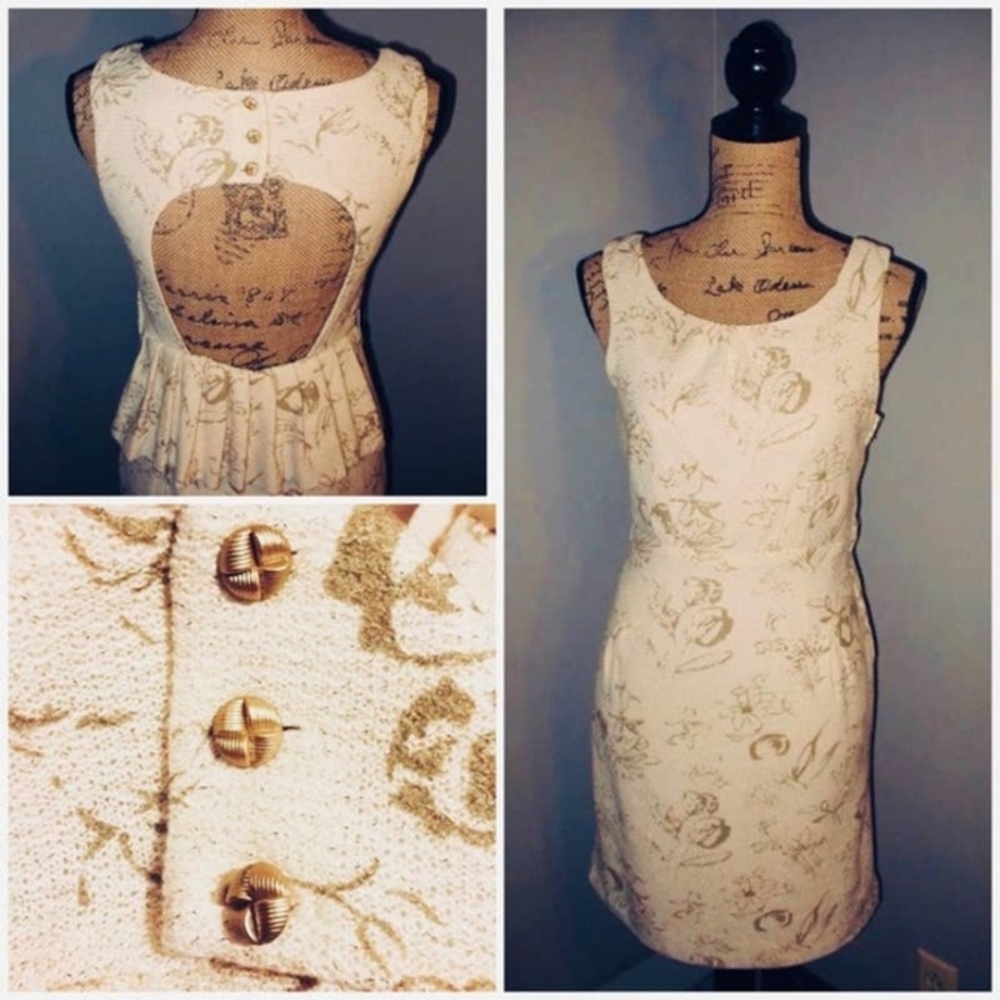 Moulinette Seours Anthropologie Wool Blend Backless Peplum Dress Size 6